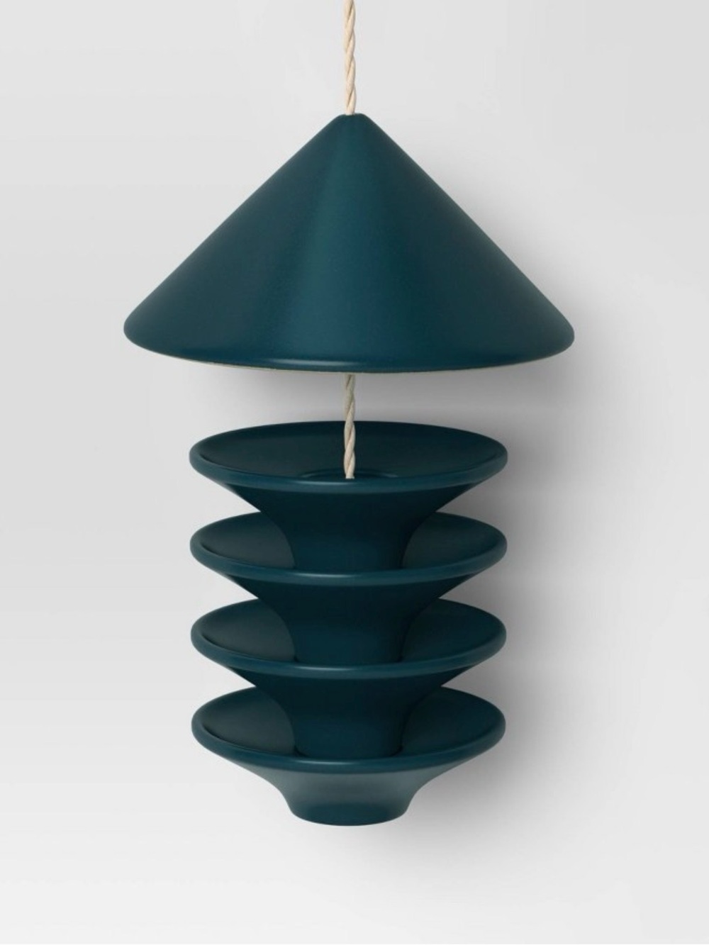 Threshold Teal Hanging Multi-Tier Bird Feeder